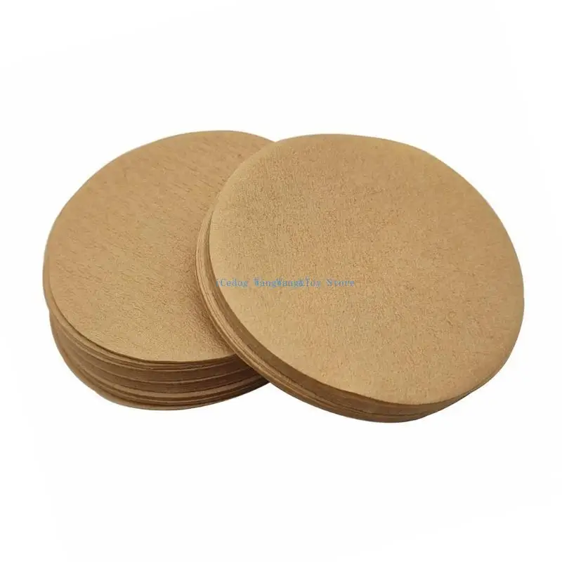 

MOLF Pack of 100 Disposable Coffee Filters Round Natural Paper for Coffee Extraction