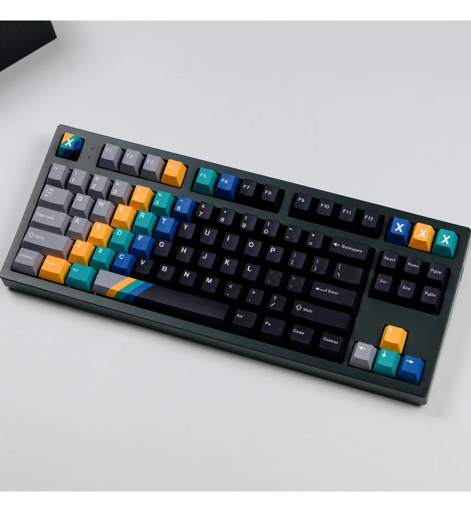 Keycap personalized sublimation process suitable for a variety of mechanical keyboards keycaps 129 keys PBT material