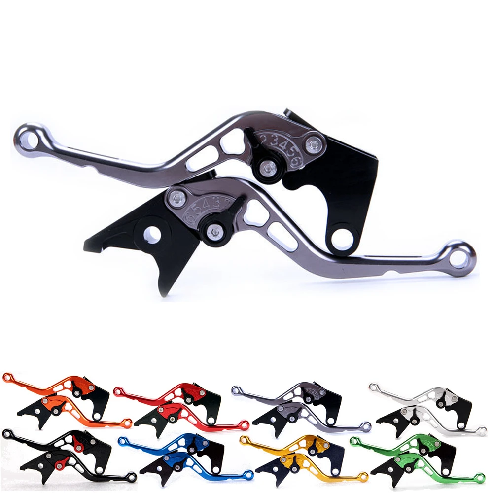 Leviers de frein et d'embrayage courts à 2 trous pour moto Kawasaki ZX 7R/7RR, ZX1100/ZX-11, ZG1000 CONCOURS, ZX9, ZRX1100/1200, ZZR1200
