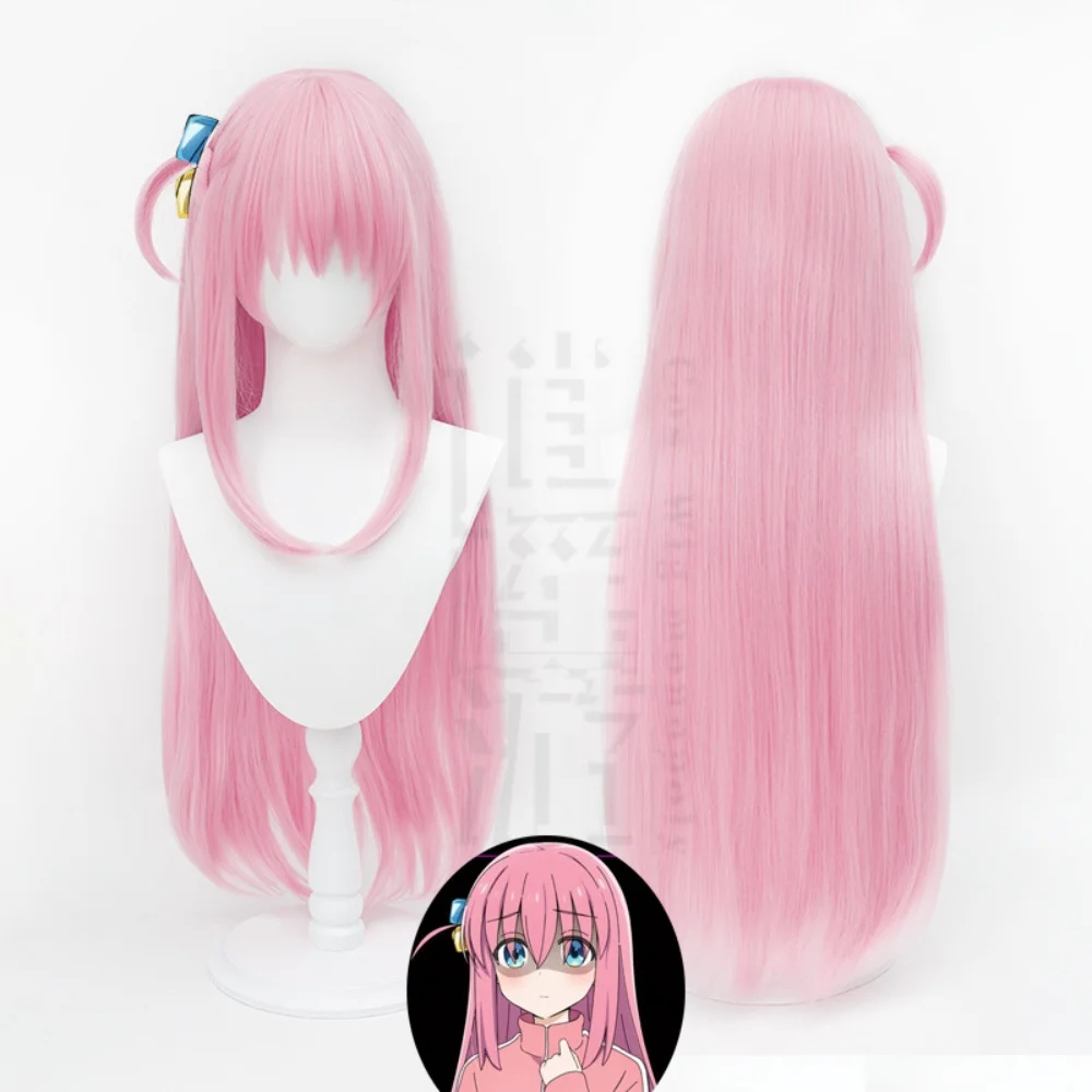 

Anime Bocchi the Rock! Guitar Hero Gotou Hitori Cosplay Wig Long Pink Hair Heat Resistant Synthetic Wigs