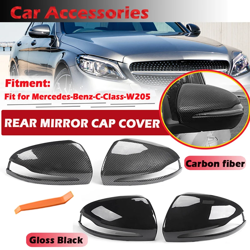 

Rhyming Rearview Mirror Cover Side Mirror Cap Fit For Mercedes-Benz C GLC S E Class W205 X253 W222 W213 W238 Car Accessories LHD