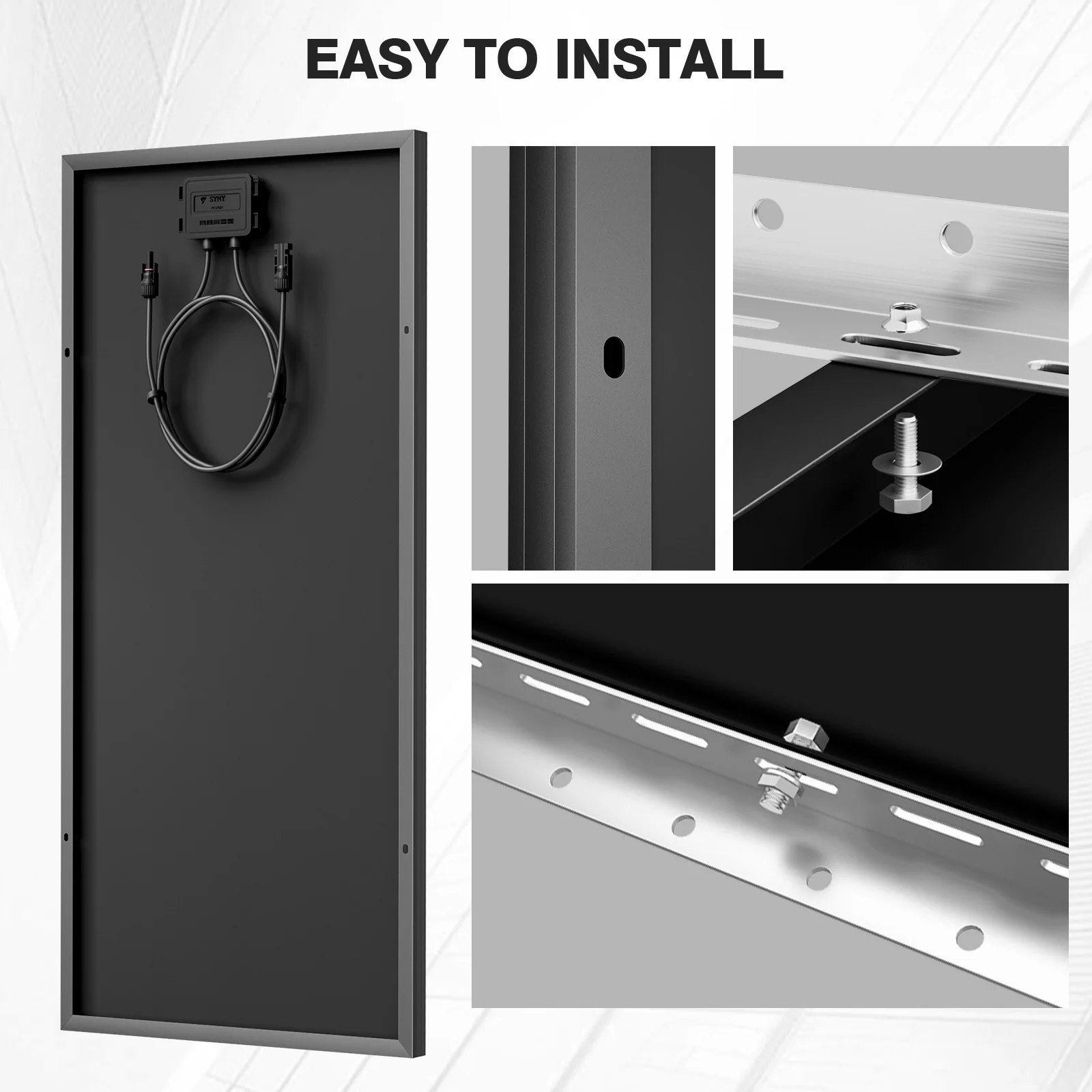 WERCHTAY 12 فولت 400 واط/200 واط/100 واط 18BB لوحة طاقة شمسية صلبة أحادية السيليكون N-نوع الخلايا الشمسية مقاوم للماء التخييم/المنزل/RV