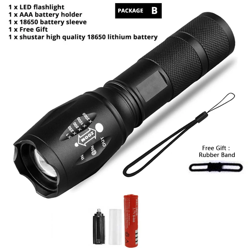 Powerful T6/L2/V6 LED Flashlight Super Bright Aluminum Alloy Portable Torch USB Rechargeable Outdoor Camping Tactical FlashLight