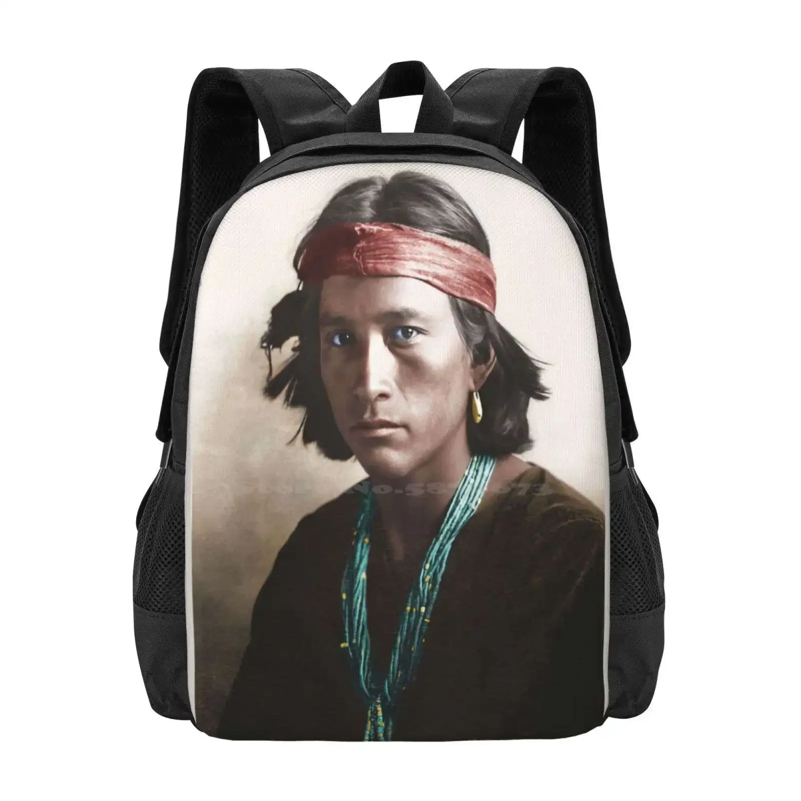 

Navajo Boy 1907 Hot Sale Schoolbag Backpack Fashion Bags Navajo Indian West Vintage History In Color Colorized Boy