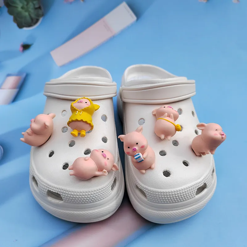 Cute Five Little Cows-dijes de resina para zapatos, decoración para niños, zuecos, piezas de bricolaje, alfileres para zapatillas, accesorios para zapatos, novedad de 2024