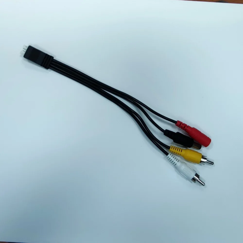 4Pin To DC Power RCA Input Cable For UHF 1.2Ghz 2.4Ghz 5.8Ghz Video Audio Transmitter Receiver Conversion Cable