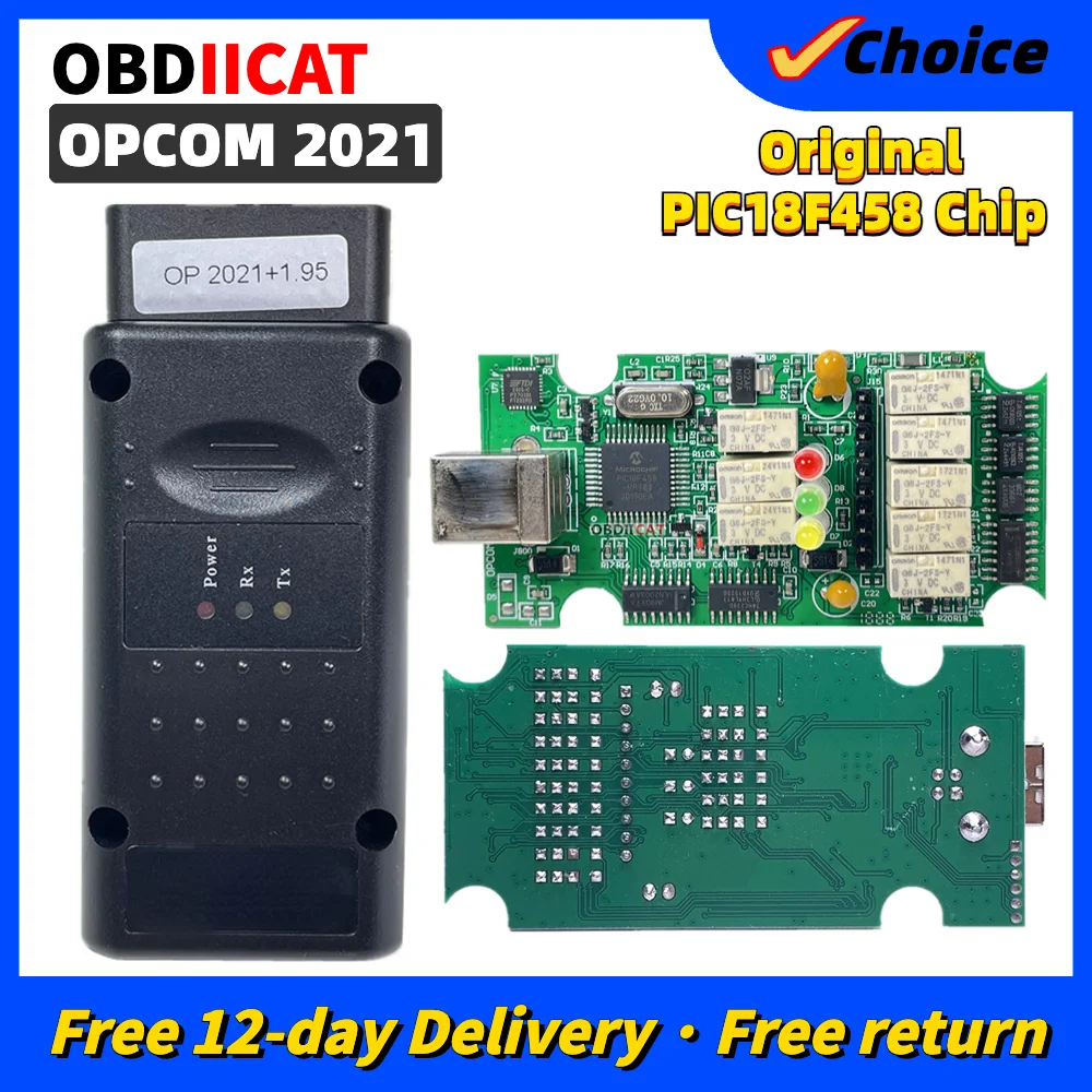 

2021 OPCOM 2021 PIC18F458 FTDI FT232RQ Chip Profession 200603a For Car Diagnostic Scanner OP-COM V2021 For Cars Till 2021