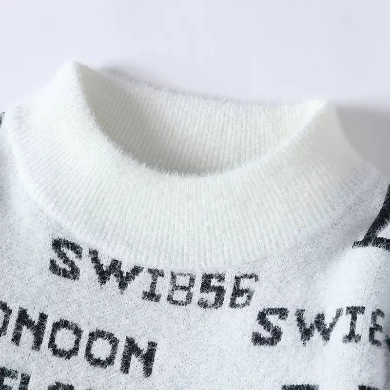 Otoño/Invierno nueva tendencia de moda impreso grueso cálido pulóver Casual suelto deportes de gran tamaño suéter de alta calidad M-3XL
