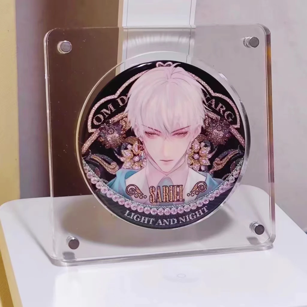 Round Rectangular Anime Badge Strong Magnet Acrylic Display Box Storage Frame Badge Stand DIY Single Cell Double Cells Thickened