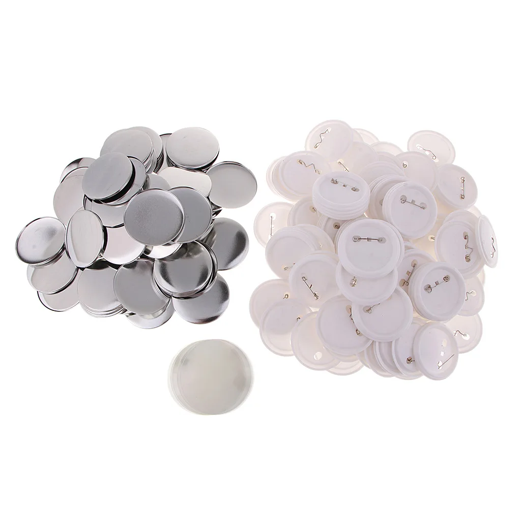

58mm Button Parts Set Acrylic Flatback Badge Supplies for DIY Crafts Project and Mold Making