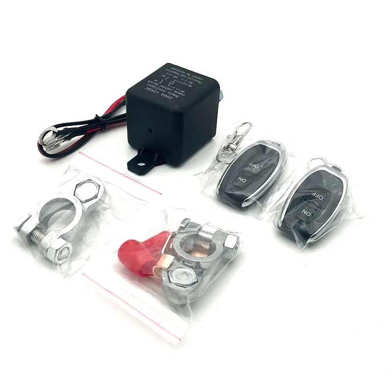 

200A 12V Battery Relay Switch Dual Remote Car Batteries Disconnect Relay Anti-Theft Battery Shut Off Switch Compact Battery