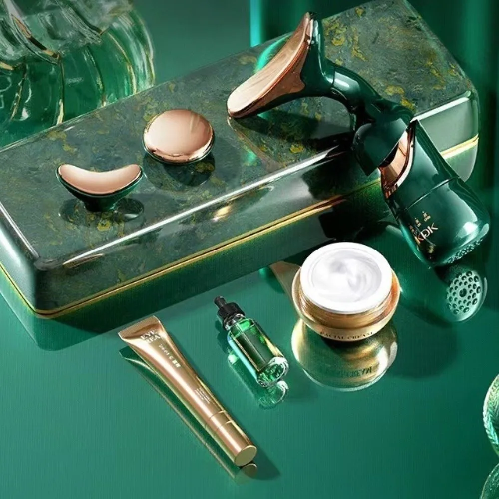 جهاز رفع الوجه البلاستيكي 3 في 1 أداة تجميل لتجديد شباب البشرة وتدليك العين والعناية بالرقبة ومدلك الوجه والرقبة #1