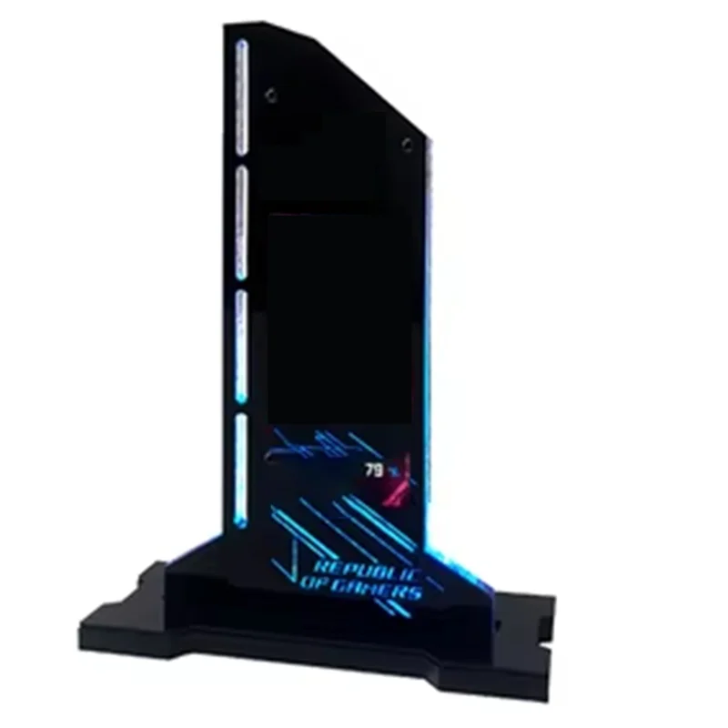 Exquisite-RGB Vertical GPU Bracket LED Monitor Screen Holder 5V 3Pin RGB For PC Gamer Cabinet, Black