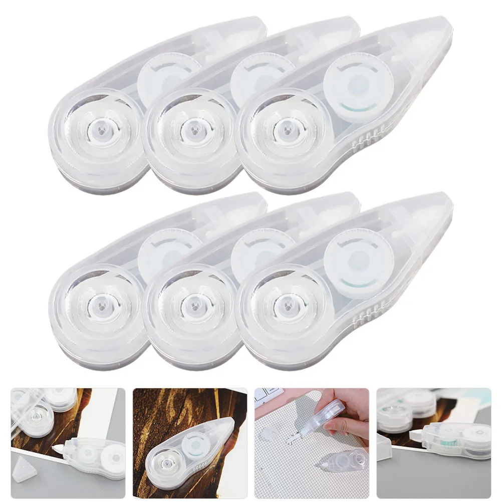 

6pcs Correction Tape Portable Small Size For Students Kids Instant Error Cover Stationery Study Tools School Supplies