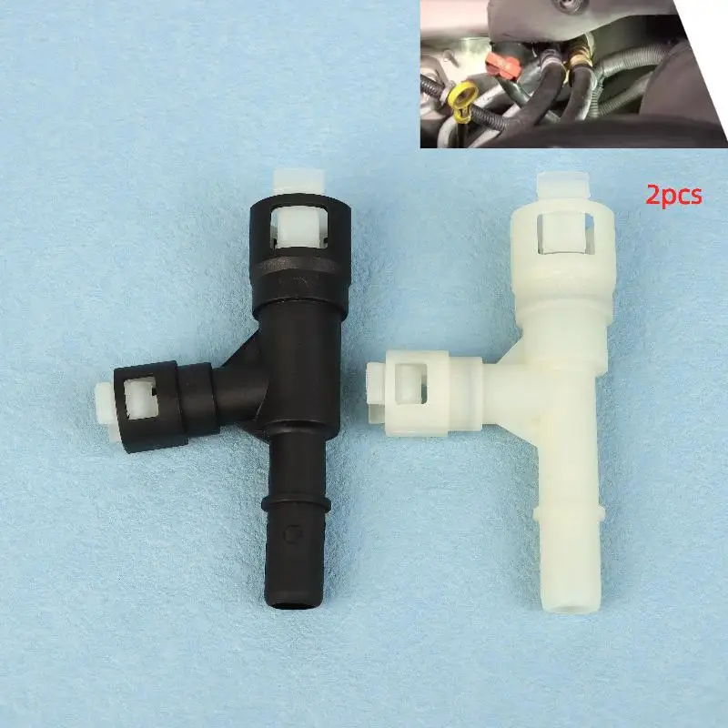 

2PCS Heater Hose Connectors - OE 15055342 & 15055343 Plastic Automotive Connectors, Car Cooling System Replacement Parts