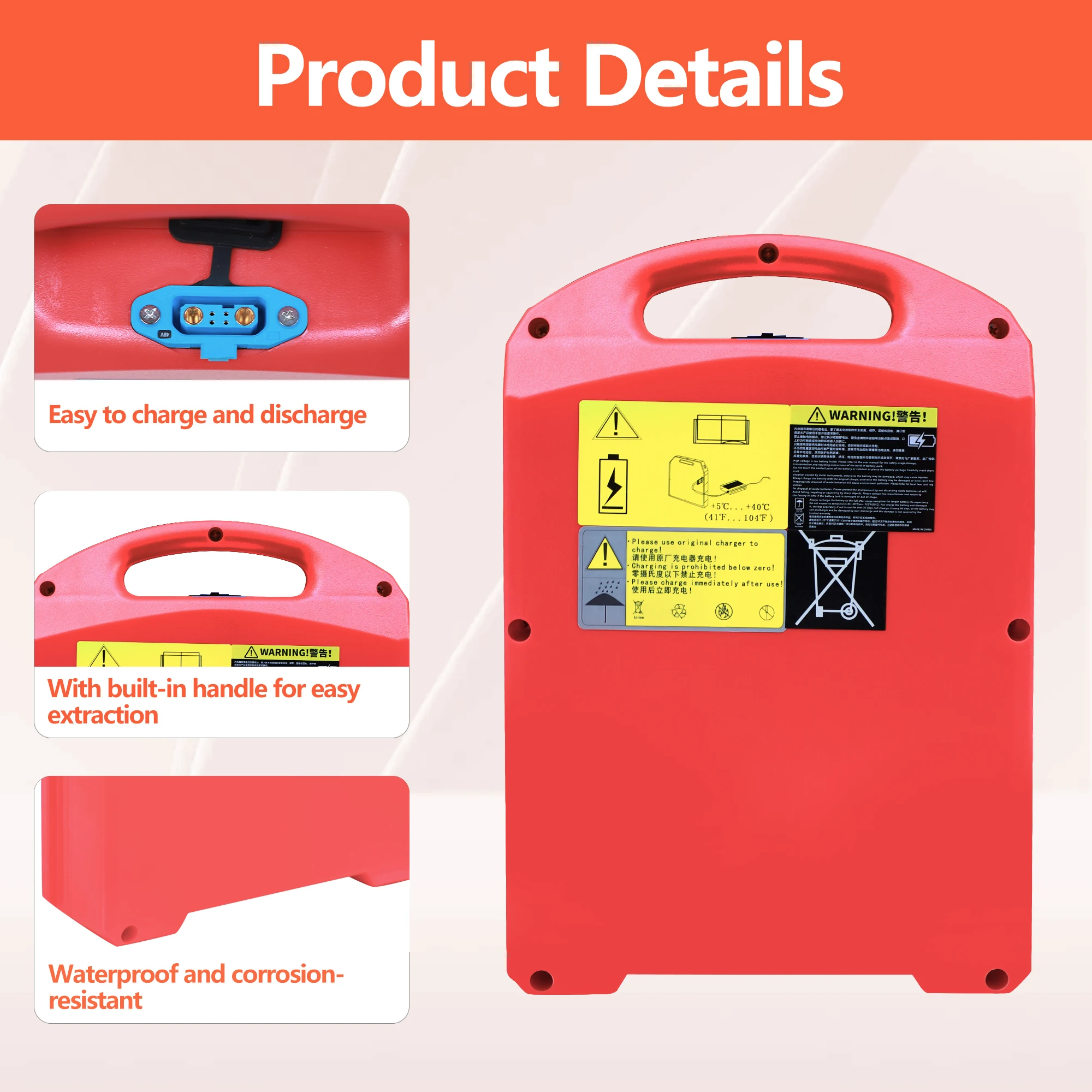 

Литиевая батарея 48 В 20 А для Heli/Jiali DC20 CBD18/20J-LI3, электрический вилочный погрузчик, домкрат для поддона, 4000 + циклы, литиевая батарея