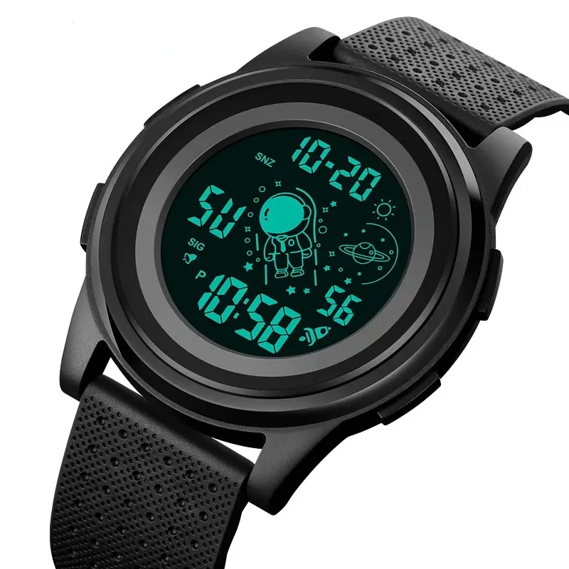 Digital Sports Watch com cronômetro Alarme, Astronauta Relógio de Pulso para Crianças Adolescente, Impermeável, Data, Moda Masculina