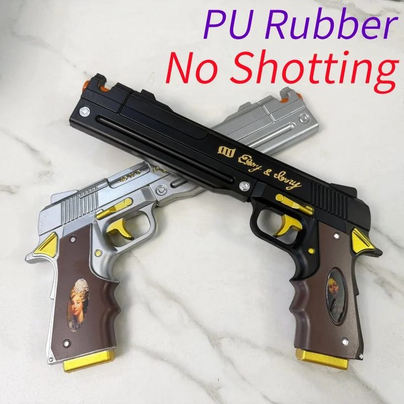 أنماط تأثيري نموذج بندقية تعزيز البنادق المزدوجة الأبنوس العاج الدعامة الأسلحة السلامة بولي المطاط المطاط هدايا الهالوين لا اطلاق النار