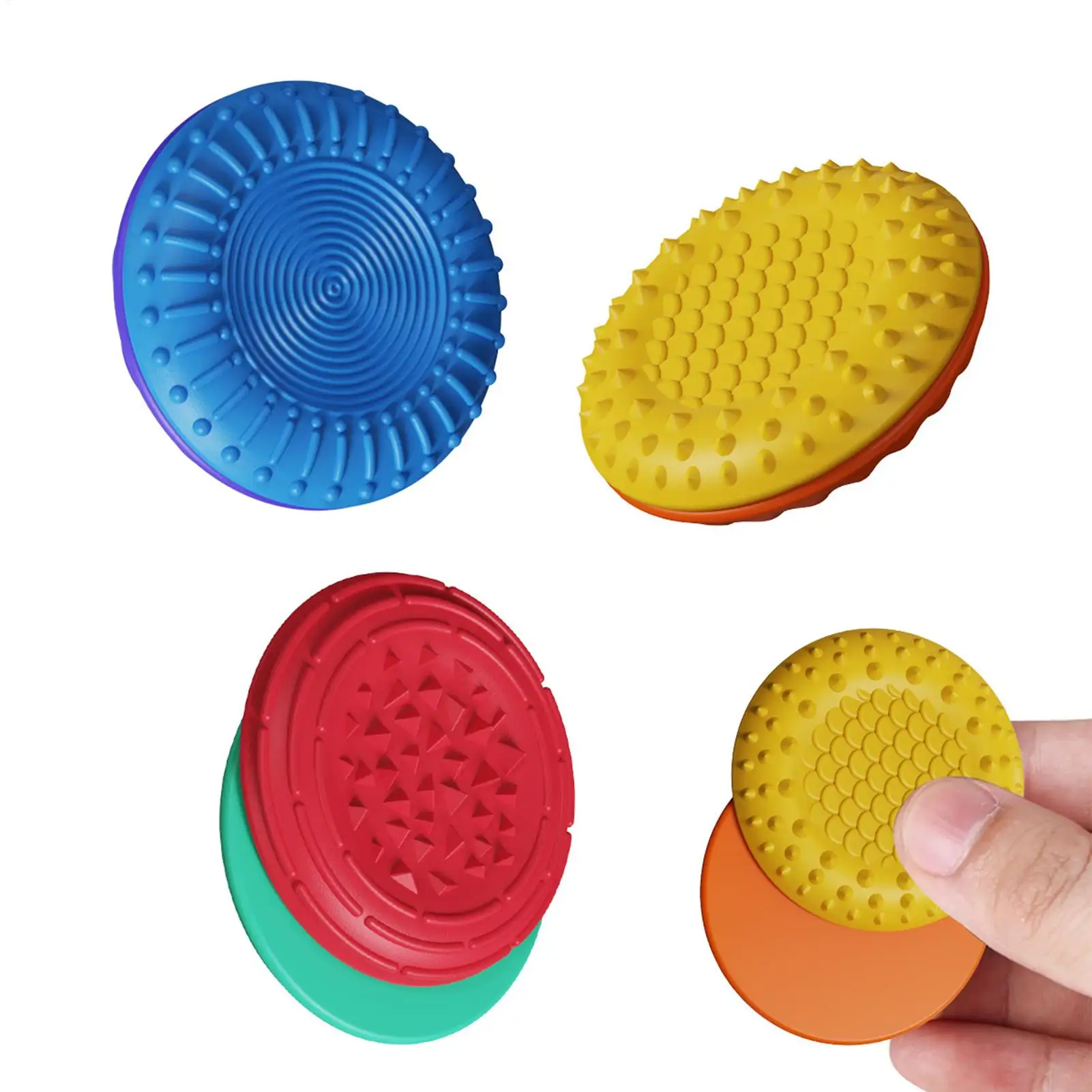 

Worry Stones 6 Pieces Silicone Small Stress Toys Sensory Fidget Toys For Kids Teens Adults Office Travelers Car Ride Classroom