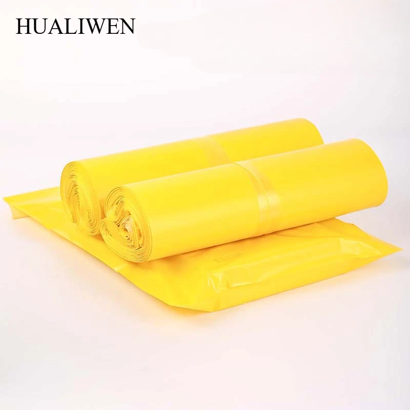 

100 Yellow First Grade New Material Express Bags Per Roll, Used for Packaging, Transportation, and Mailing