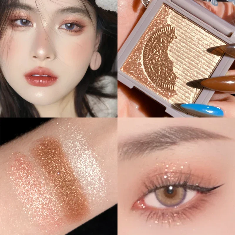 3 Color Eye Shadow Palette Pearly Glitter Earth Sequins Color Matching Matte Long-lasting Eye Shadow Shimmer Eye Makeup