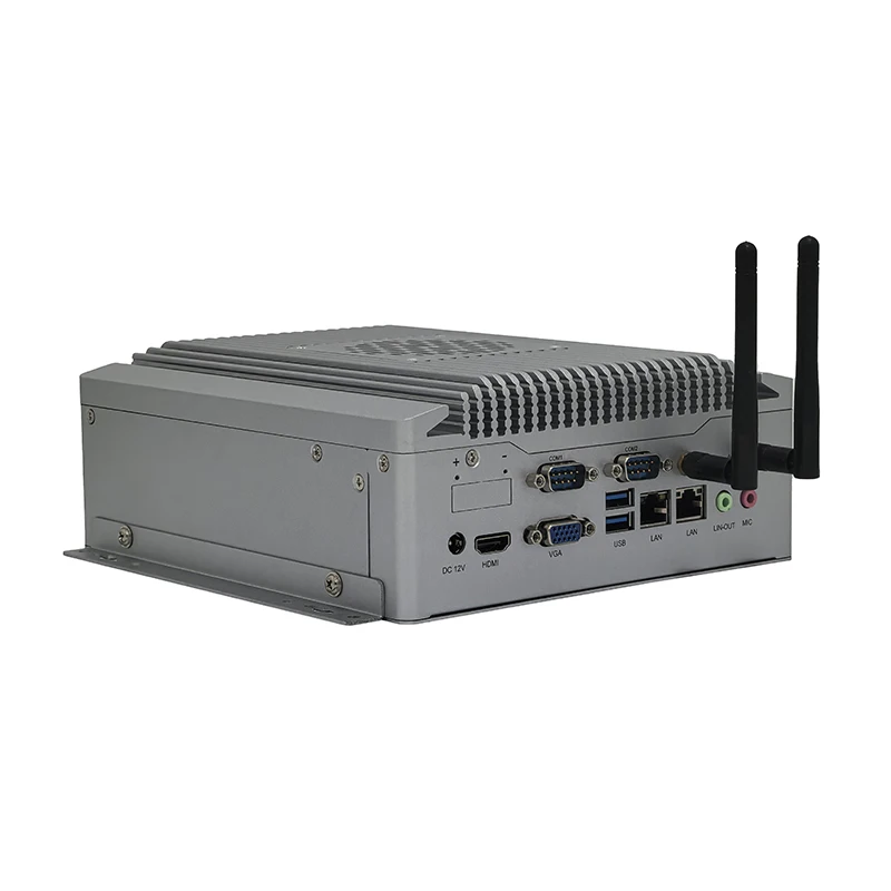 2026 ELSKY IPC6901 Industrial Computer with Fan 4Pin Phoenix Terminal Mini PC Core I9 12900H Raptor Lake CPU Linux M.2 2280/2242