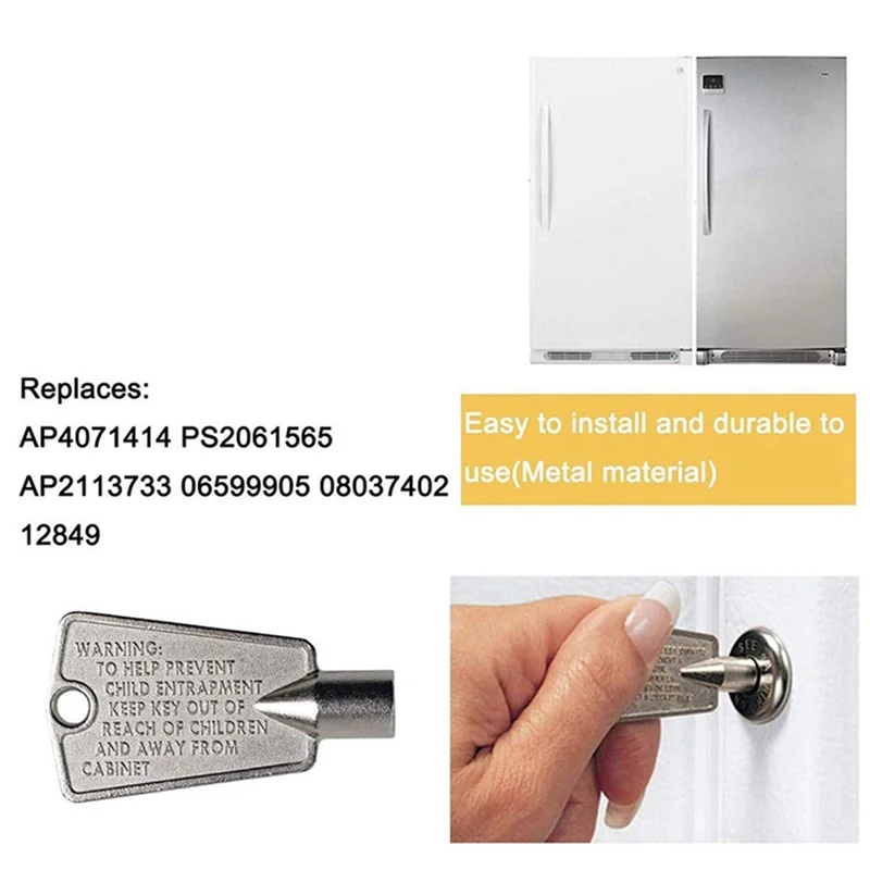 

ABHB-16Pcs Freezer Door Key For Frigidaire Kenmore 216702900 AP4071414 PS2061565 AP2113733 AP4301346 PS1991481 06599905