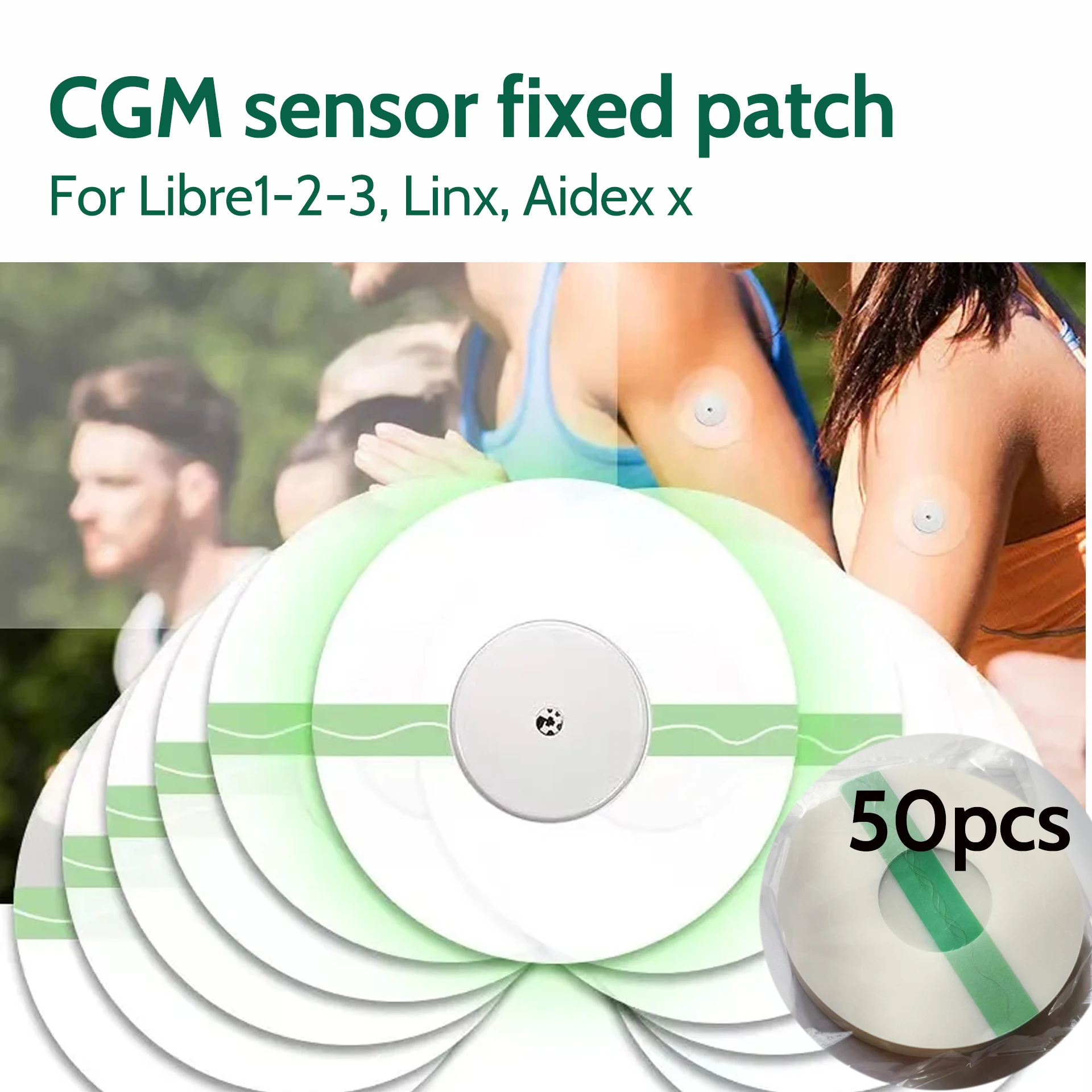 Linx sensor patch Waterproof adhesive for Freestyle Libre CGM sensor cover patch Aidex x diabetes accessories stickers Skin colo