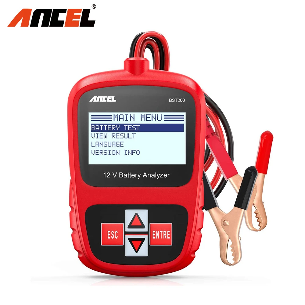 ANCEL BST200 Car Battery Tester 12V 100-1100 CCA Automotive Bad Cell Load Test Tool Digital Analyzer for Car Truck Motorcycle