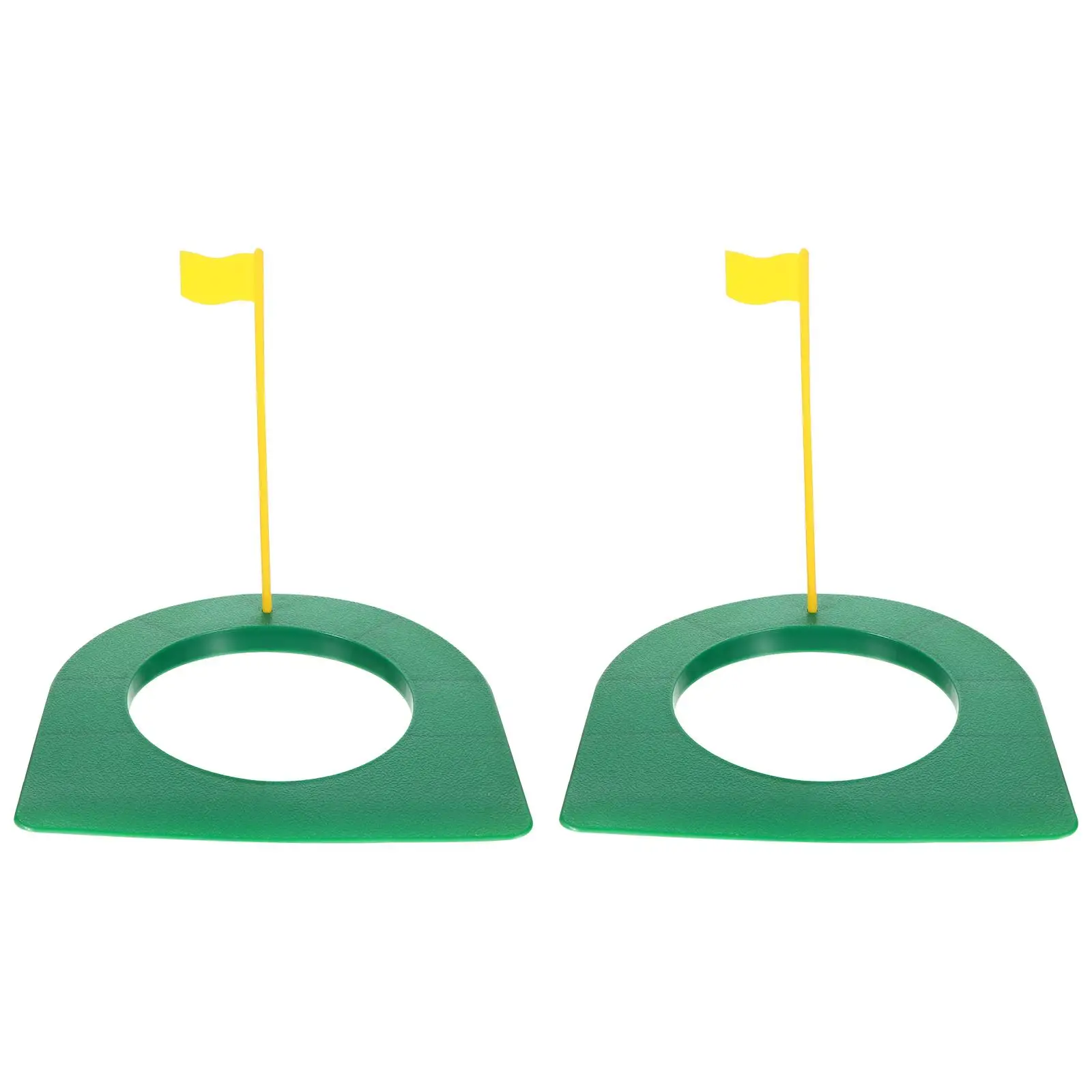 2 Pcs Green Cup Practice Training Aids Golf Putter Hole Trainer Training Aids Plastic Lightweight Portable Gifts
