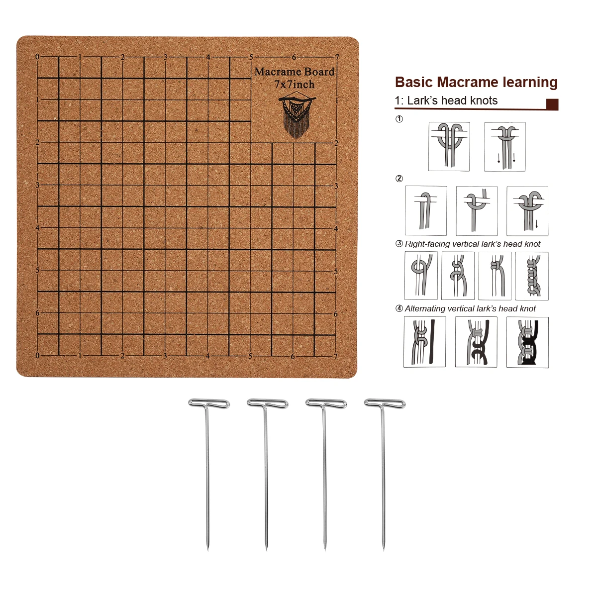 11x15 In Square Braiding Board Knitting Board Double Side Macrame Project Board with Grids for Braiding Bracelet Knotting String view 5