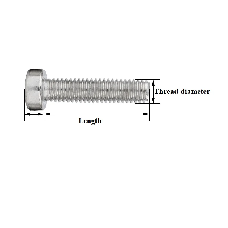 Torx Screw Cup Head 304 Stainless Steel Bolt M2 M2.5 M3 M4 Cylindrical Head Screw Thin Head Screws