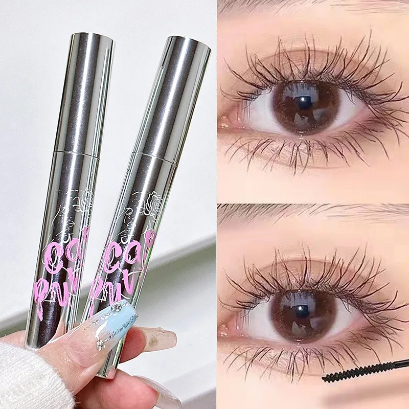 Waterproof Lash Mascara Makeup Silk Fiber Black Brown Non-smudge Mascara Eyelash Extension Thick Lengthening Eye Lashes Cosmetic