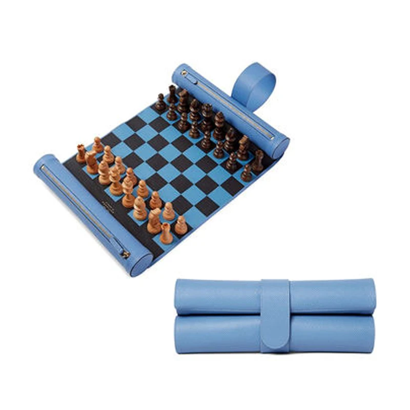 

Folding Chess Set Portable Travel Board Game Beginner Set Intellectual Chess Plastic Outdoor Chess