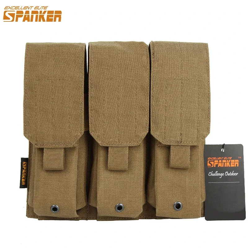 

EXCELLENT ELITE SPANKER Tactical Triple Magazine Pouch Hunting Magazine Clip For M4 M14 M16 AR15 G36 Magazine