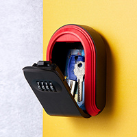 Plastic Door Key Storage Password Box Waterproof Wall Mount Key Lockbox For Garages