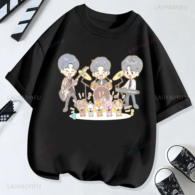 Dzień 6 Koszulka Gracza Codziennie6 Merch Młody K Fan Prezenty Koszulka z Nadrukiem Koreańskie Popularne Ubrania Kreskówka Camisa Bawełniana Koszulka Graficzna