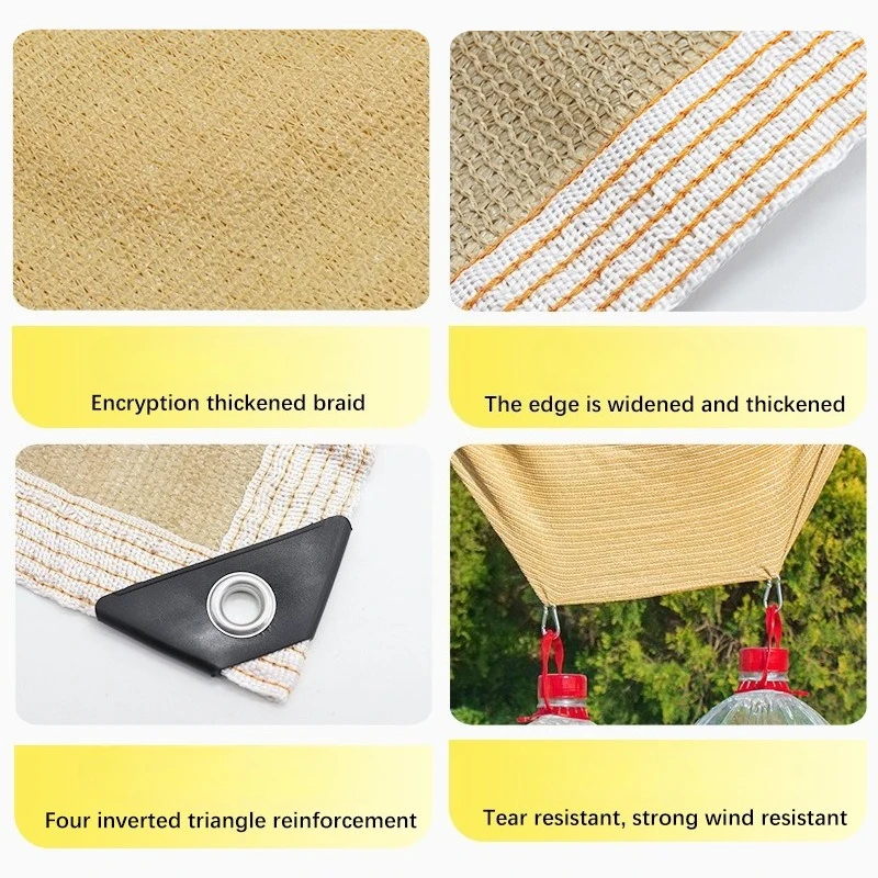 Sunshade Net Anti-ultraviolet Awning Plant Cover Net for Outdoor Garden Courtyard Swimming Pool Balcony Shade Cloth