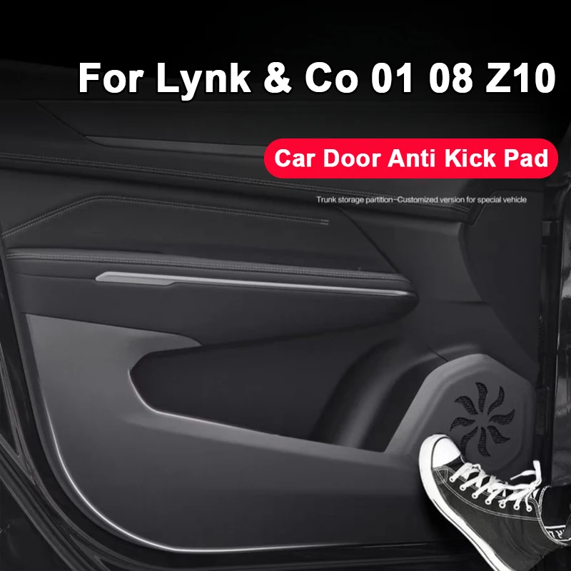 

For Lynk & Co 01 08 Z10 2021-2025 Leather Car Door Anti-Kick Pad Door Protector Mat Anti-Dirty Anti-Collision Stickers Decor