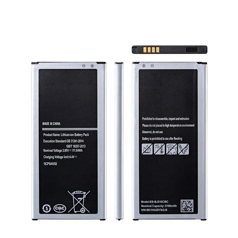 Brand New EB-BJ510CBC EB-BJ510CBE 3100mAh Batteria Del Telefono Per Samsung Galaxy J5 2016 Edizione J5 2016 J510 J510FN J510F j5108 j5109