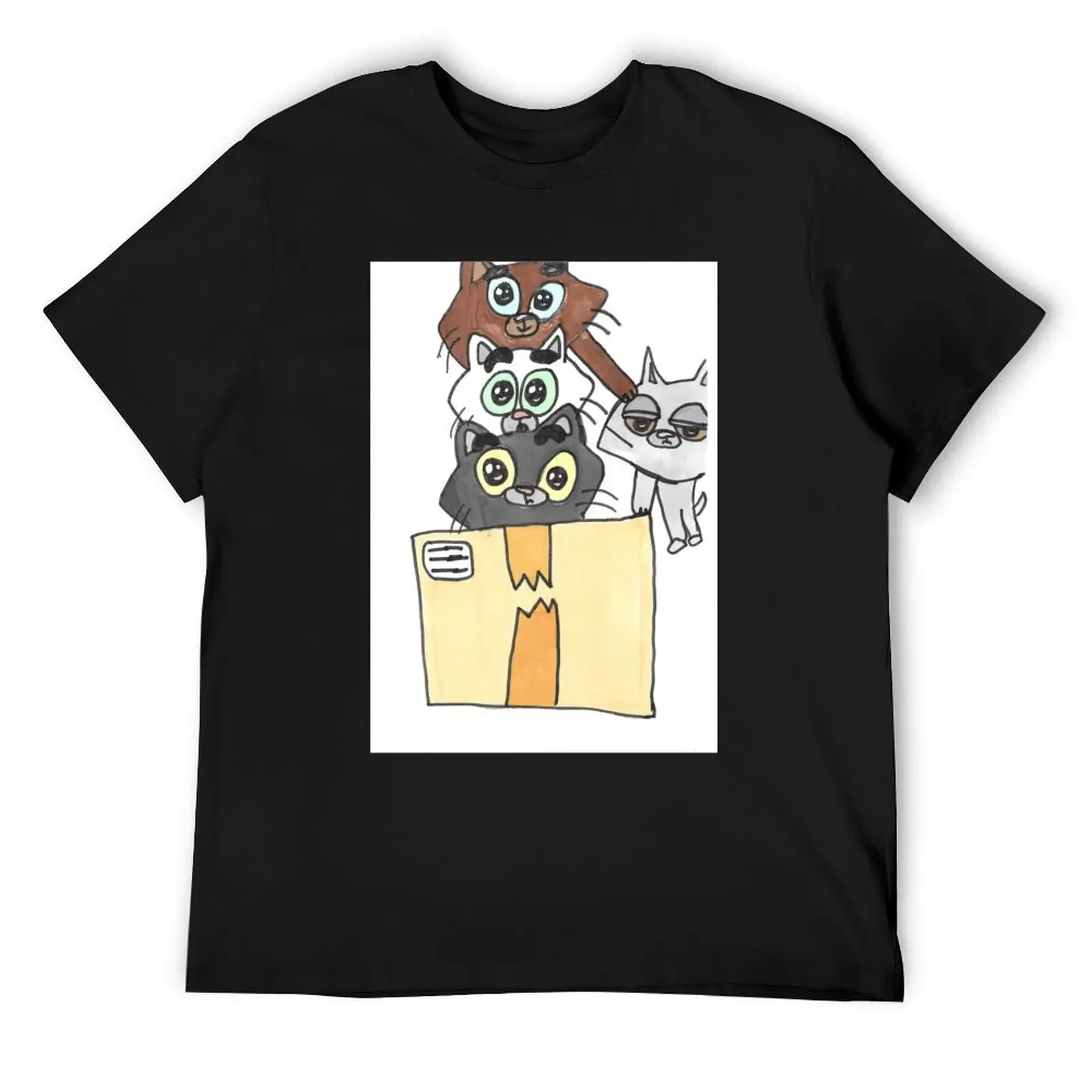 Cute Litter of Kitties in a Box T-Shirt Short sleeve tee essential t shirt cute clothes hippie clothes funny t shirts men