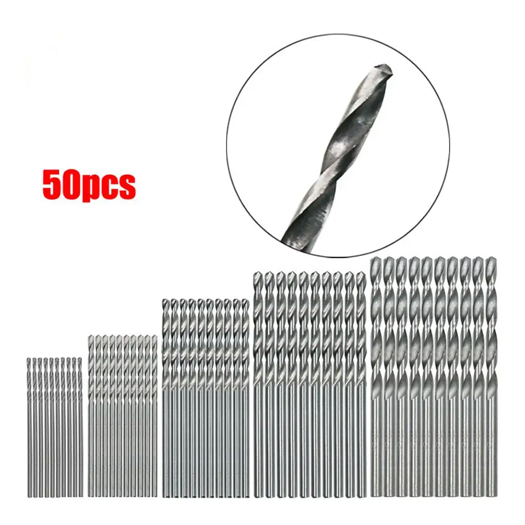 Taladro HSS multifunción de 50 piezas, 1/1, 5/2/2, 5/3mm, apto para herramientas rotativas