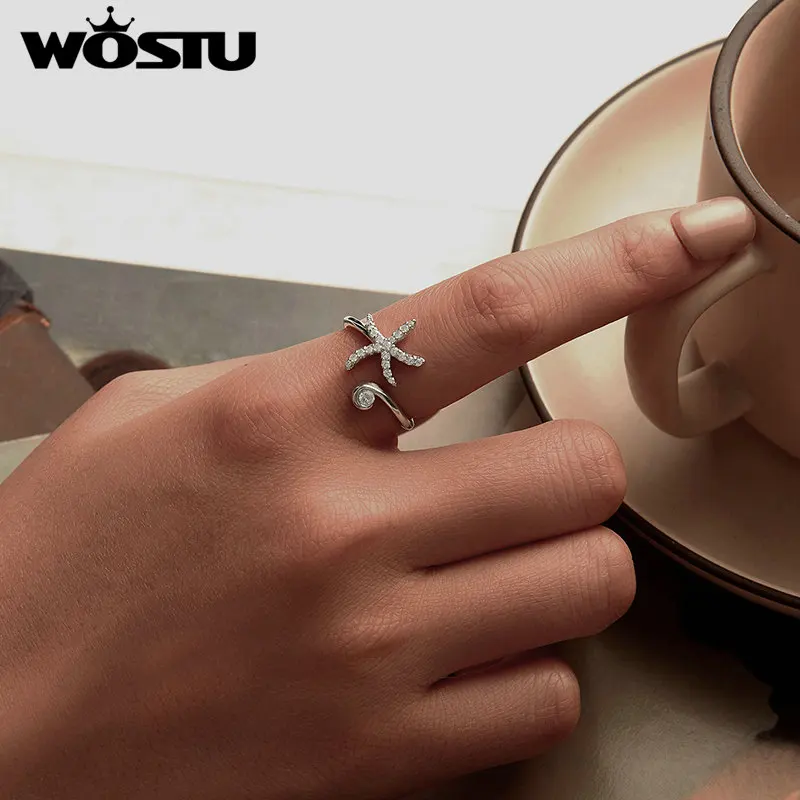 Women's 925 Sterling Silver Ocean Animal Stackable Rings