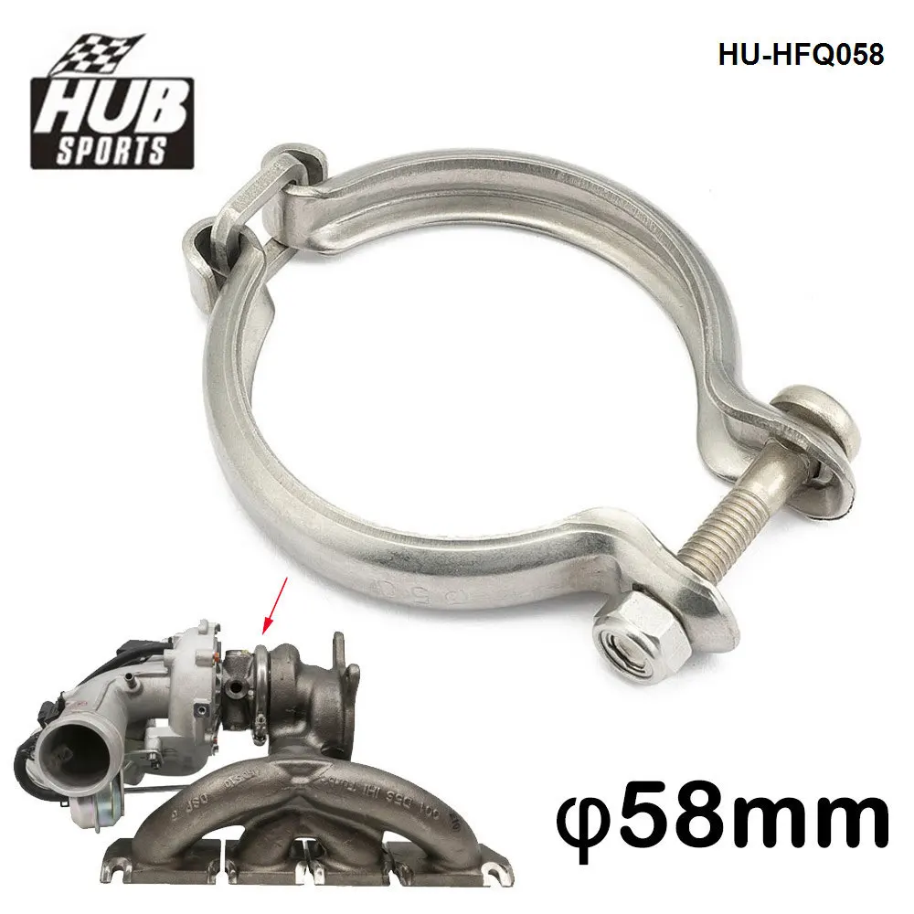 HUB sports For TD02 TD025 TD03 Turbo Housing Or Exhaust Pipe Turbo Car Turbine V Clamp 58mm HU-HFQ058