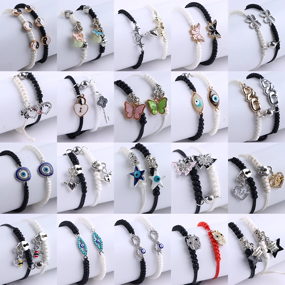 Ensemble de bracelets en ULtissée réglable pour hommes et femmes, bijoux de style mixte, mode de couple, navire de chia, 20 paires par lot