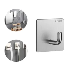 Elephant Trunk Hook Stainless Steel Double-sided Sticker Strong Self Adhesive Wall Storage Hooks For Kitchen Home Accessories