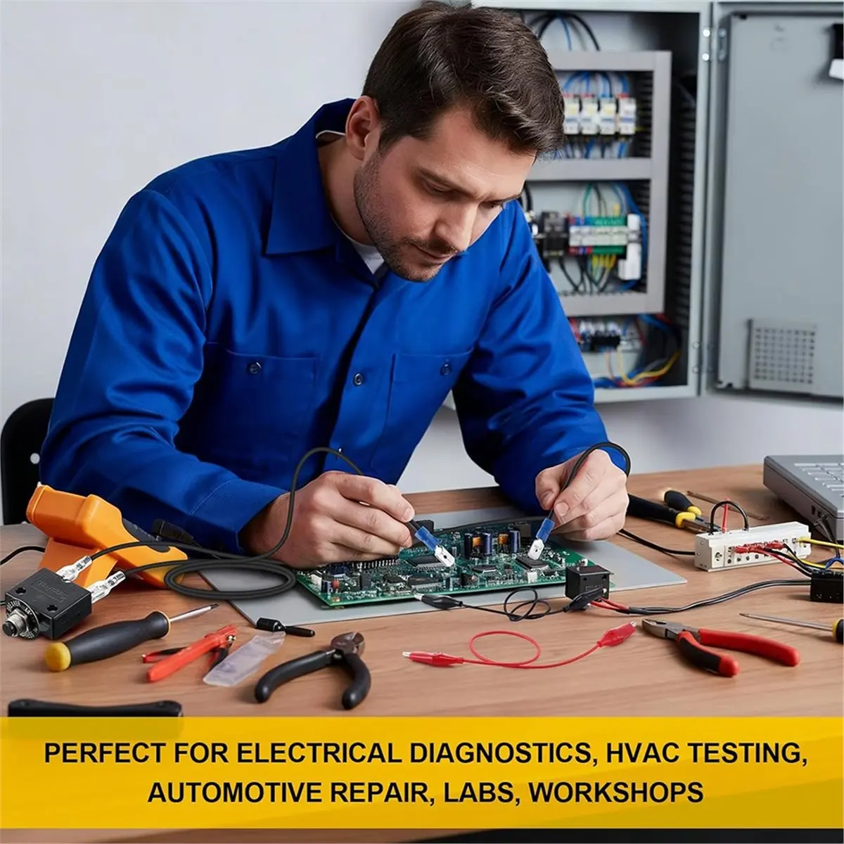 2026 New HVAC Resettable Fuse Kit 3AMP & 5AMP, 24V & 125/250V AC with Alligator Clips for Electrical Testing