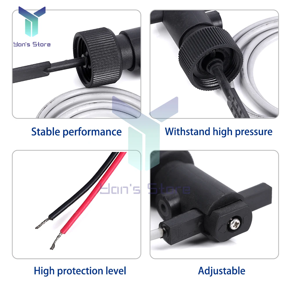 1Pcs FS-10 Explosion-proof Six-point Baffle Flow Sensor Switch Water Flow Detector Long Paddle Magnetic Sensor 110V 0.5A