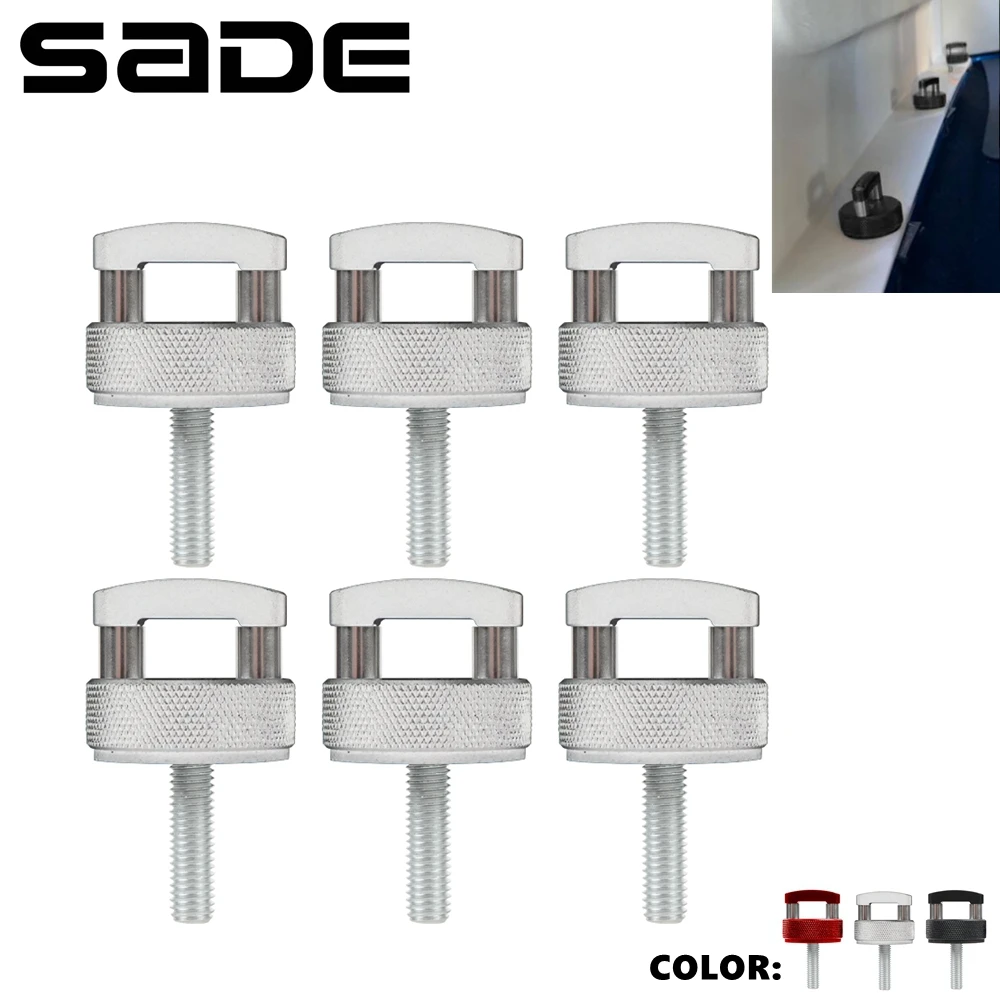 Hard Top Quick Removal Fastener Thumb Screw Integrated D Ring for Jeep Wrangler JK 2007-20018, JL 2018-2022 & Gladiator JT, 6Pcs