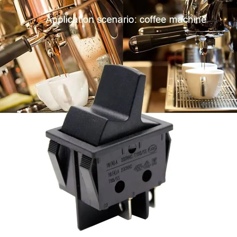 Light Country 250V 16A Black Blender Locking Momentary Rocker Switch For Blendtec